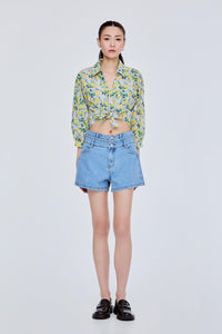 Floral Collar Blouse