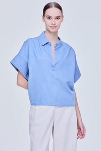 Boxy Decorated Cuffs Blouse