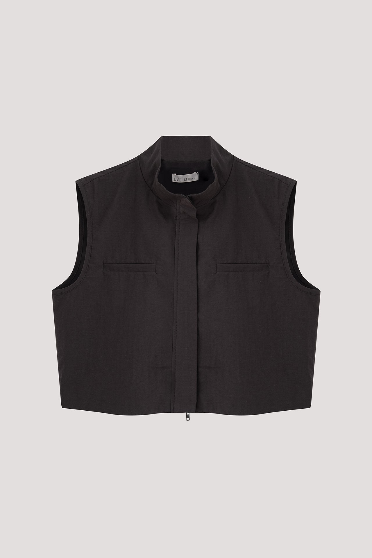 Cropped Zip Up Vest