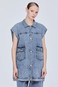Oversized Denim Vest