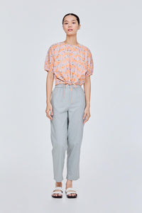 Printed Self Tie Magyar Top