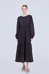 Long Sleeve Ruffled Tiered Dress