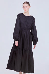 Long Sleeve Ruffled Tiered Dress