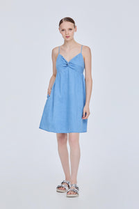 Peplum Denim Dress