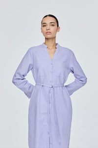 V-Neckline Button Down Dress