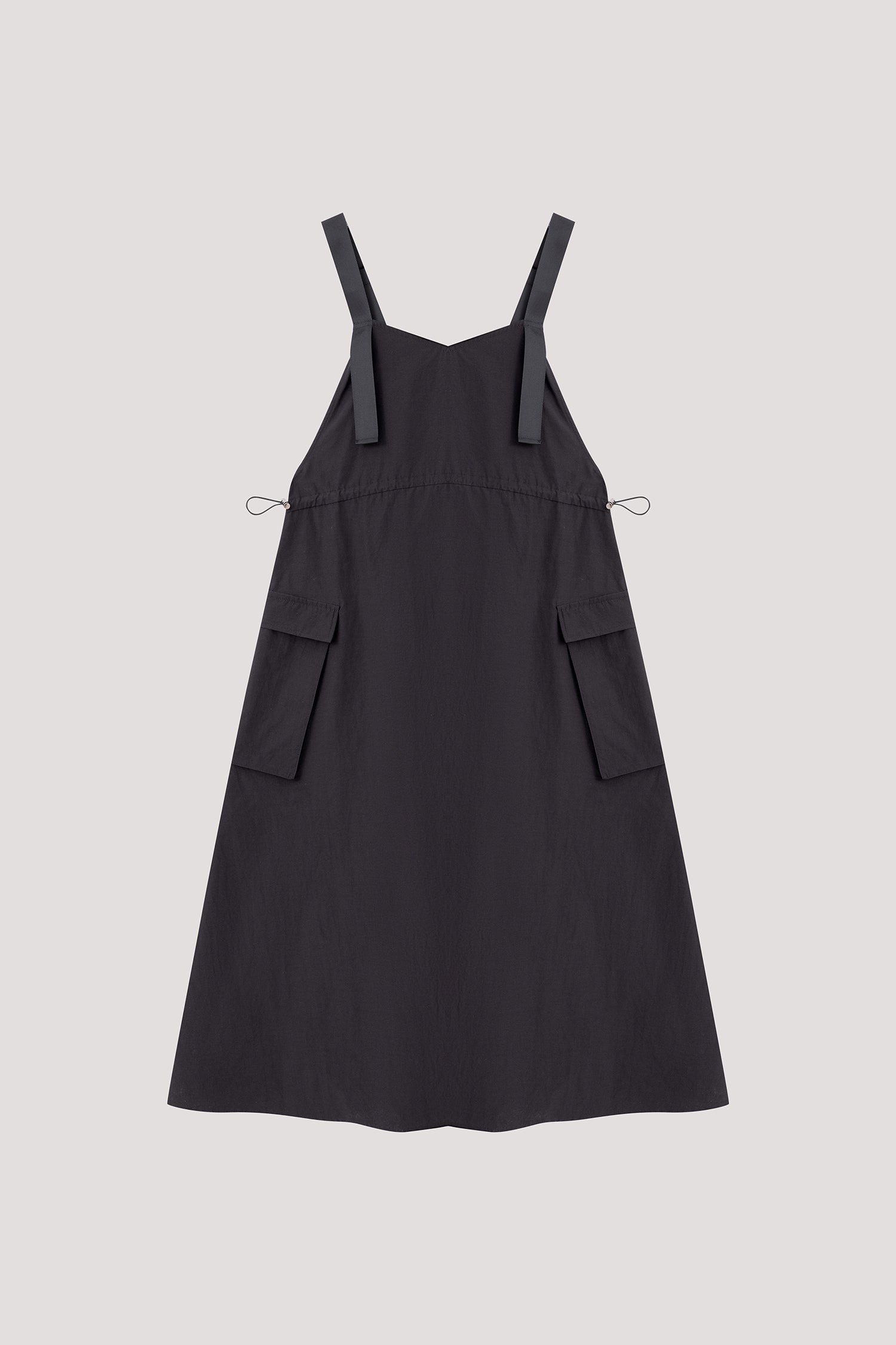 princess polly baby blue dress Curves Black Crepe Mini Pinafore Dress main image 1