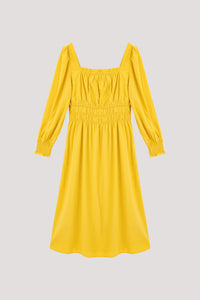 Shirring Midi Dress
