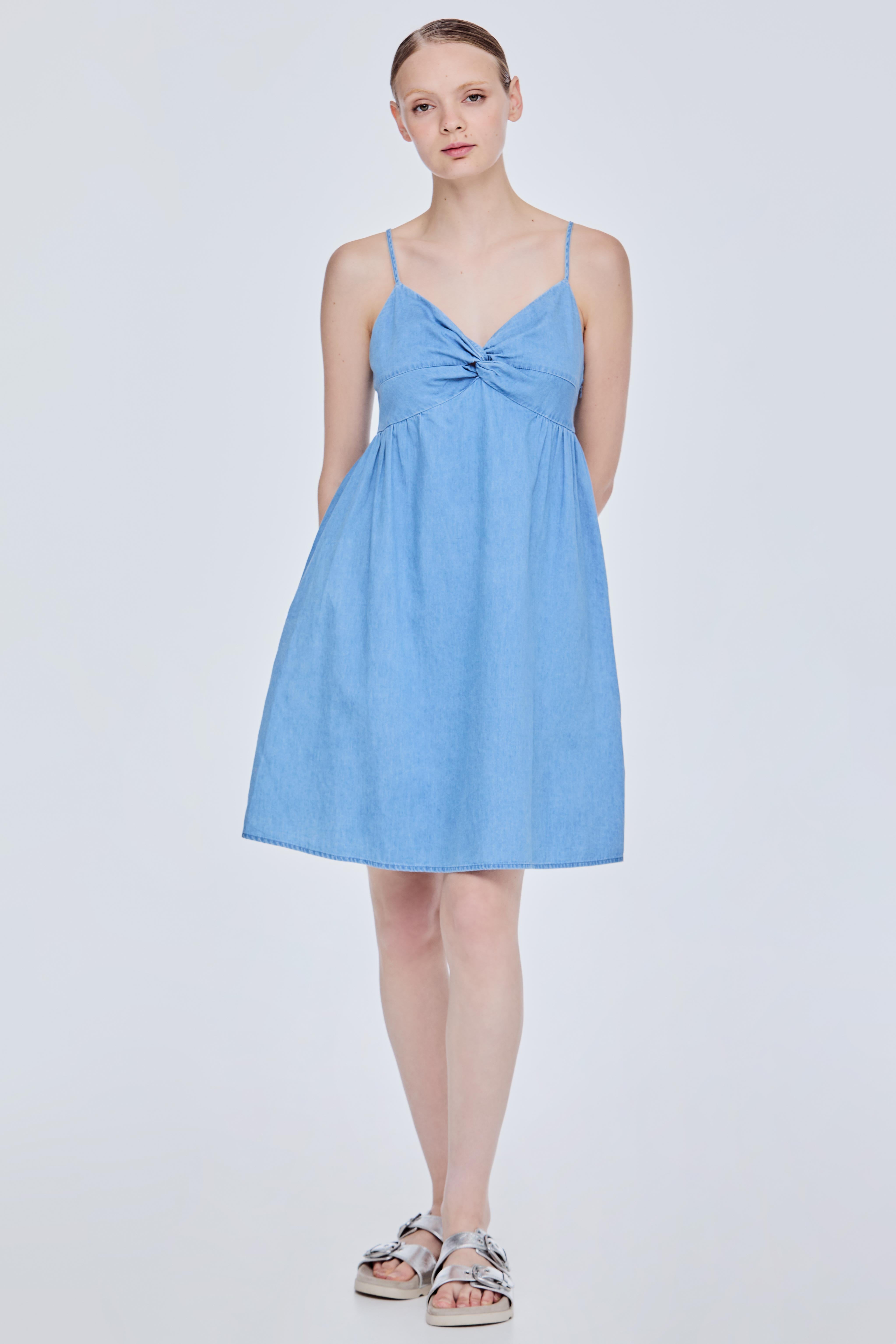 Peplum Denim Dress – iORA Malaysia