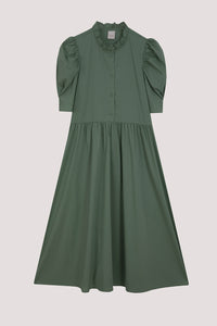 Ruffled Collar A-Line Dress