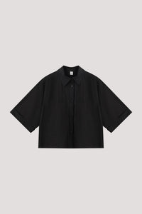 Oversized Boxy Crop Shirt