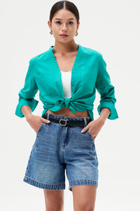 Linen Pocket Blouse