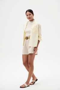 Linen Pocket Blouse