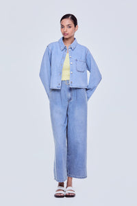 Classic Denim Crop Shirt