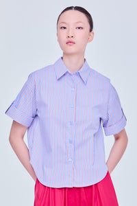 Folded Sleeves Boxy Shirt
