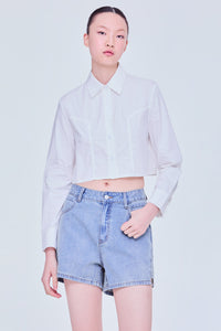 Panelled Tailor Crop Shirt