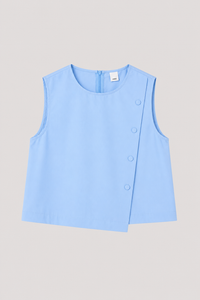 Diagonal Button Tank Top