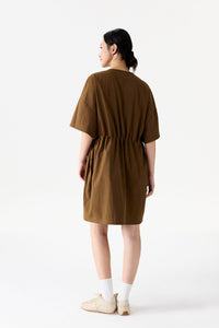 Relaxed Drawstring Waist Dress