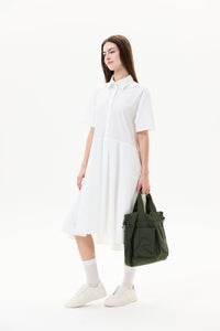 Pleated Shirt Dress