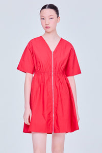 Elasticated Midi Zip Dress