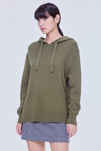 Rleaxed Hooded Knit Blouse
