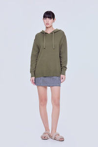 Rleaxed Hooded Knit Blouse