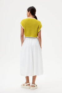 Magyar Crop Knit Blouse