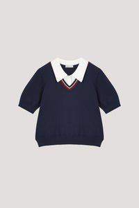 Contrast Knit Vest Top