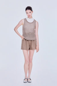 Net Crochet Knit Tank Top