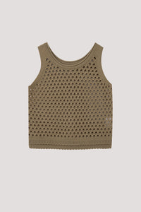 Net Crochet Knit Tank Top