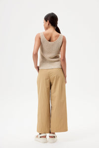 Mini Belt Straight Pants