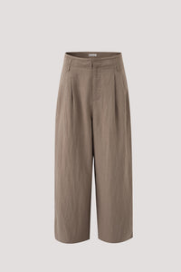 Relaxed Pleated Wide-Leg Pants