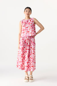 Printed Elasticated A-Line Skirt
