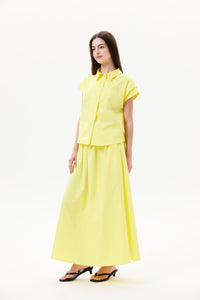 Drawstring Flare Skirt