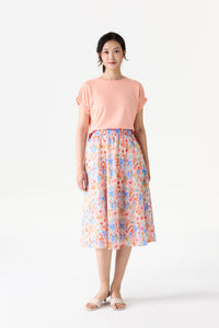 Soft Floral Print Skirt