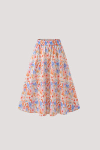 Soft Floral Print Skirt