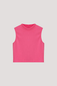 Cropped Turtleneck Tank Top