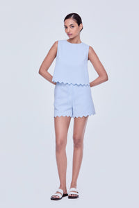 Check Puffed Tank Top