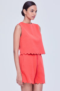 Check Puffed Tank Top