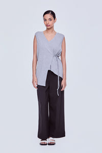 Side Self-Tie Tee Blouse