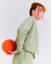 Houndstooth Bomber Jacket