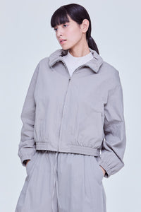 High-Neck Scrunched Jacket