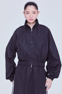 High-Neck Scrunched Jacket
