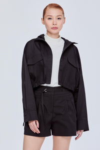 Hooded Drawstring Jacket