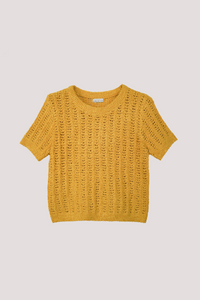 Semi-Sheer Crochet Knit Top