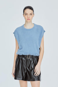 Magyar Fur Yarn Crop Top