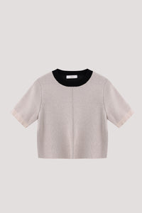 Contrast Knit Top