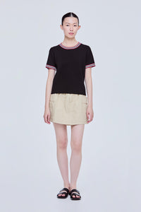 Contrast Rib Top