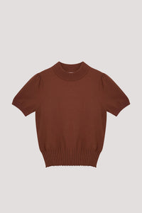 Puffed Sleeves Knit Top