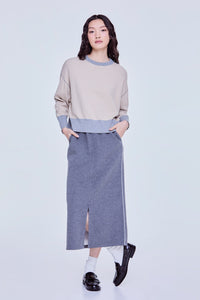 Contrast Color Knitted Top