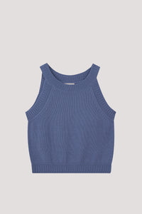 Contrast Rib Halter Top